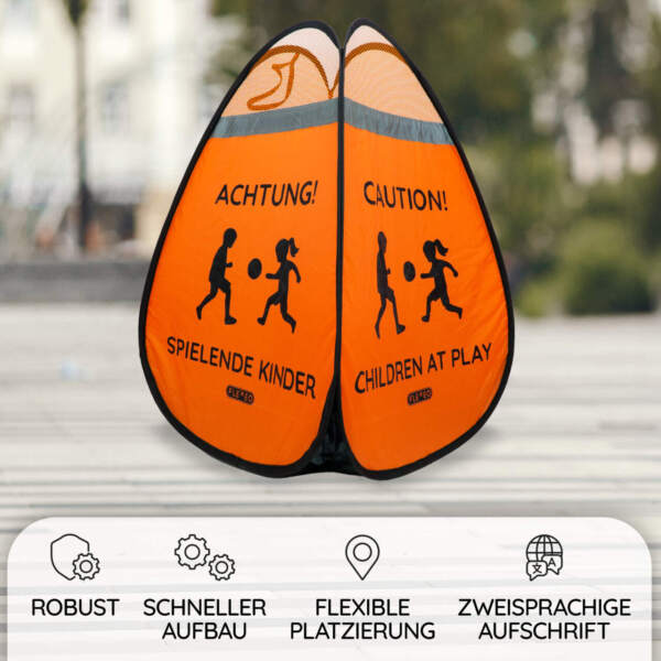 Warnaufsteller "Spielende Kinder", 60 × 40 × 40 cm – Bild 10