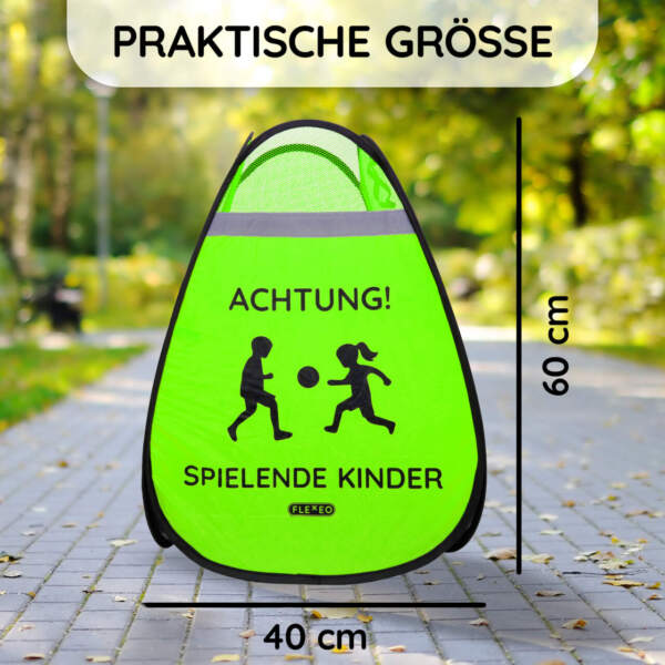 Warnaufsteller "Spielende Kinder", 60 × 40 × 40 cm – Bild 2