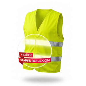 Warnwesten nach DIN EN ISO 20471, 4 Stück