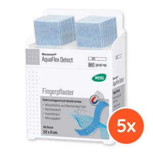 Werosmart AquaFlex Detect Pflasterspender-Einsätze Fingerpflaster 12 x 2 cm