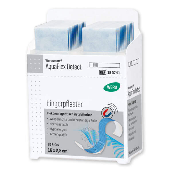 Werosmart AquaFlex Detect Pflasterspender-Einsätze Fingerpflaster 16 x 2,5 cm