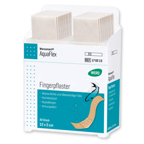Werosmart AquaFlex Pflasterspender-Einsätze Fingerpflaster 12 x 2 cm