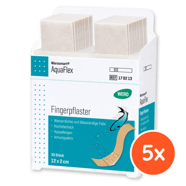 Werosmart AquaFlex Pflasterspender-Einsätze Fingerpflaster 12 x 2 cm