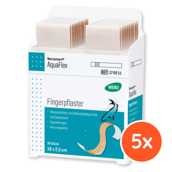 Werosmart AquaFlex Pflasterspender-Einsätze Fingerpflaster 16 x 2,5 cm