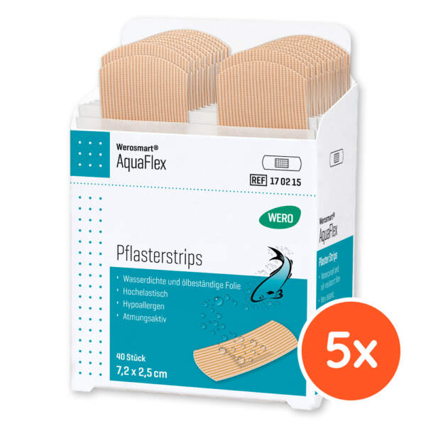 Werosmart AquaFlex Pflasterspender-Einsätze Pflasterstrips 7,2 x 2,5 cm