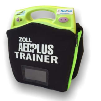 schwarze Tasche mit Schrift für Zoll AED Plus Trainer 2